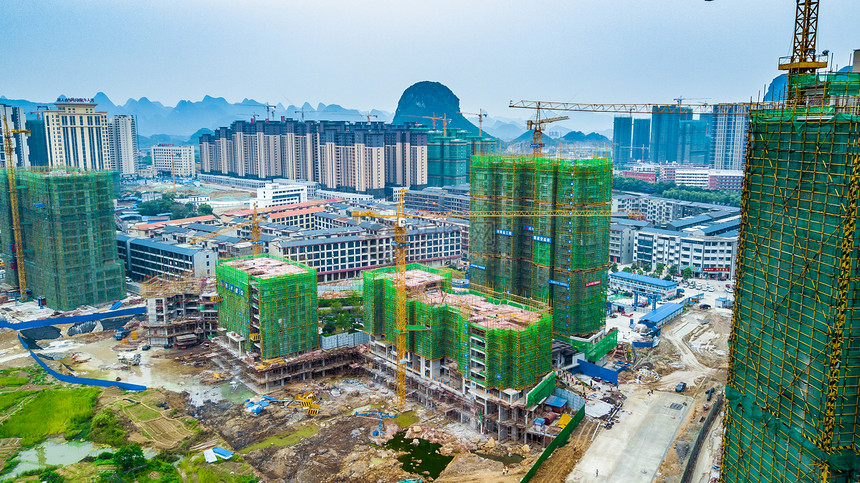 俯瞰临桂 开发区的建筑图与土地语言